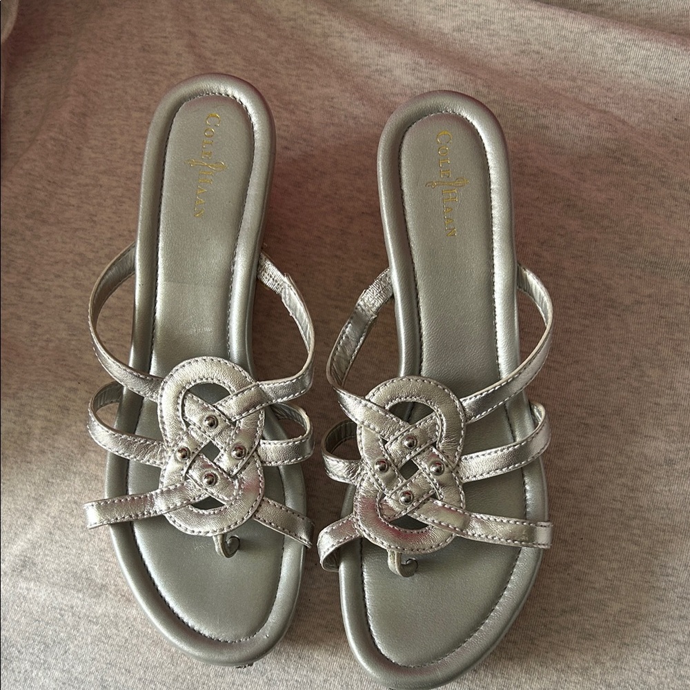Cole Haan Metallic Silver Women's Sandals